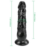 画像をギャラリー ビューアにロード 8 Inch super straight black dildo