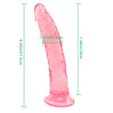 画像をギャラリー ビューアにロード 8 Inch small straight pink dildo