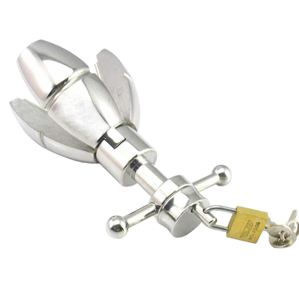 Metal BDSM Locking Expander Butt Plug