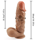 Charger l&#39;image dans la galerie, 10 Inch Thick Dildo Brown With Suction Cup