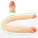 画像をギャラリー ビューアにロード Double head 22 inch flesh color dildo