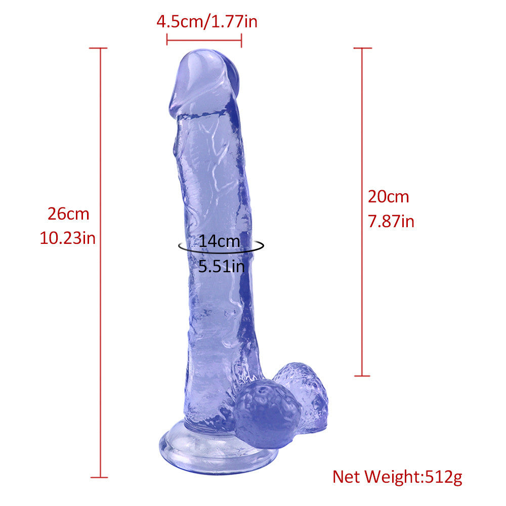 Rubber Dildo 10 inch blue