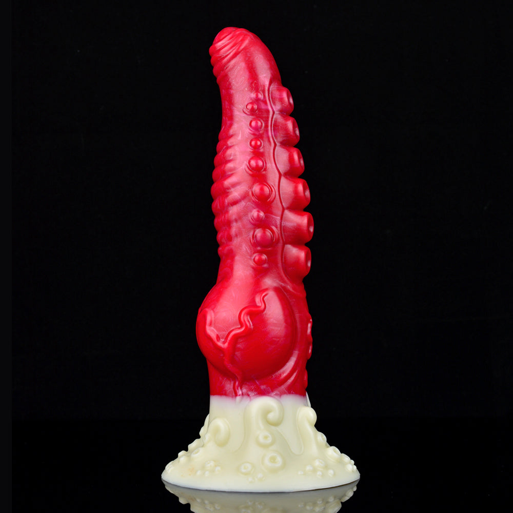 9 Inch Monster Knot Red Tentacle Dildo