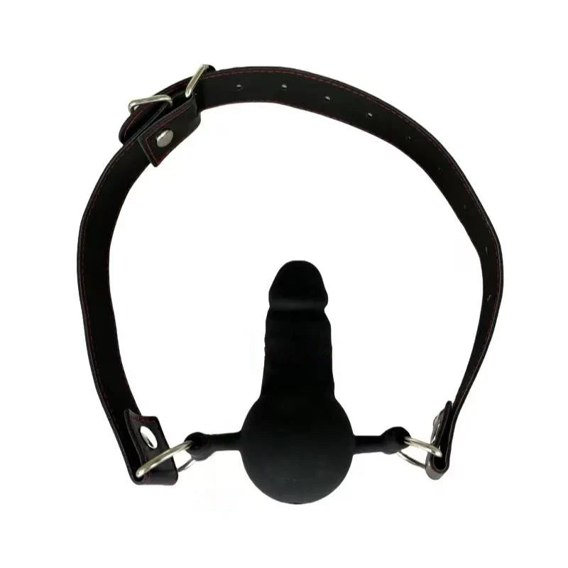 3 Inch BDSM Black Dildo Gag