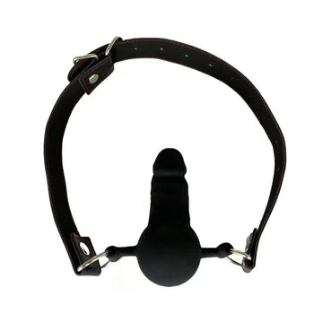 3 Inch BDSM Black Dildo Gag