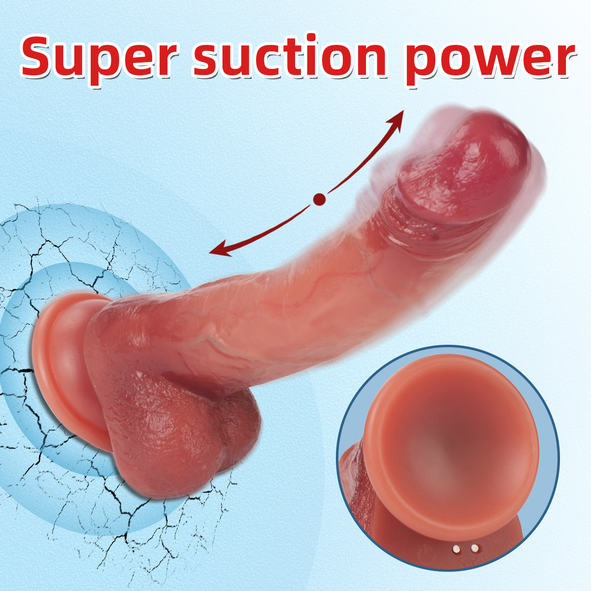 Thrusting Dildo Vibrator Suction Cup