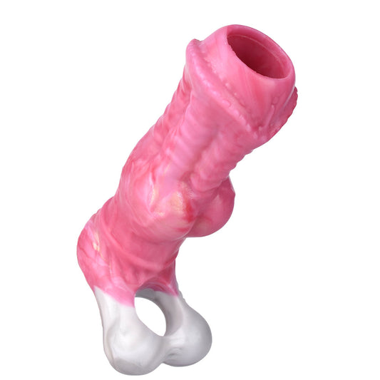 Platinum Silicone Opening Horse Cock Sleeve