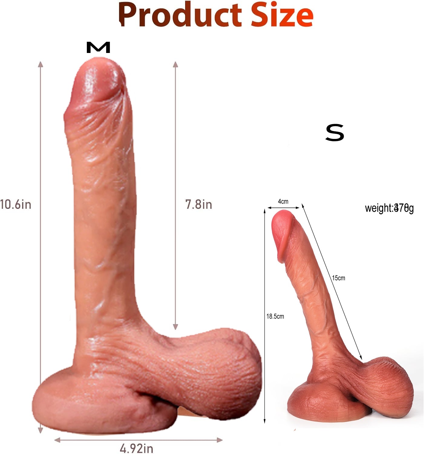 Super Soft Dildo Realistic 10 Inch With Balls