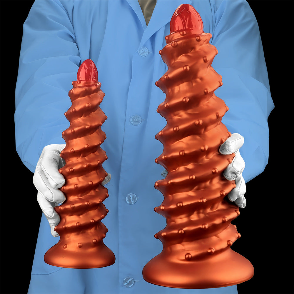 Christmas Tree Ribbed Dildo Silicone Anal Plug