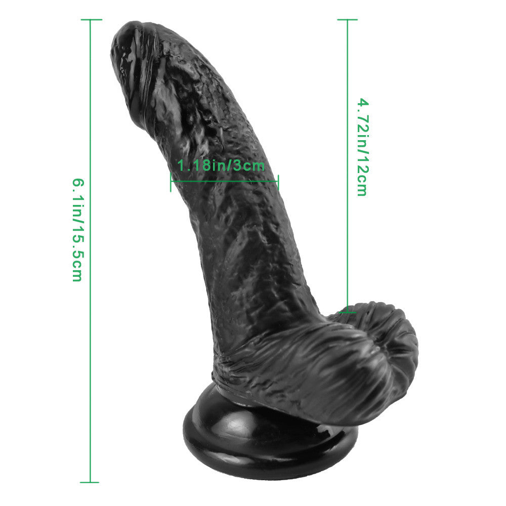 Black curved dildo small anal