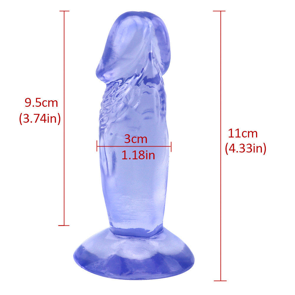 Short rough blue dildo