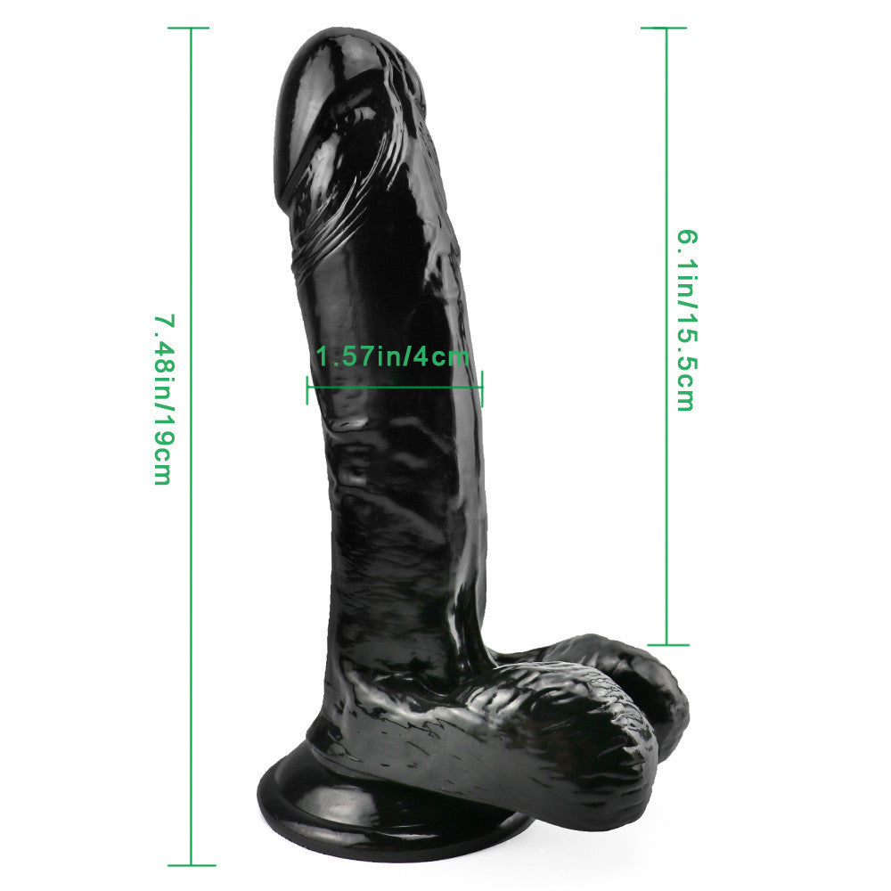 8 inch black dildo anal curved