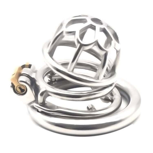 Flower Small Metal Chastity Cage