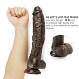 Charger l&#39;image dans la galerie, 10 inch crooked mouth coffee dildo