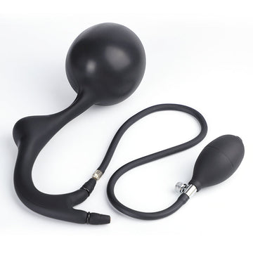 Beads Inflatable Prostate Anal Plug Dual Pump