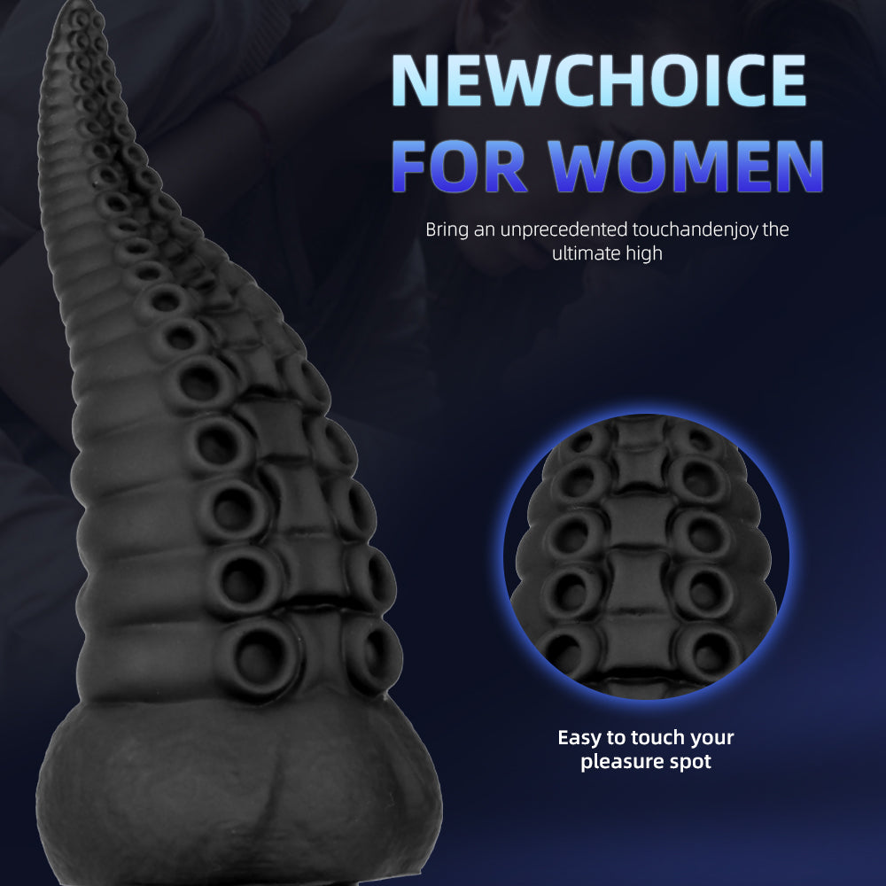 Black Tentacle 8 Inch Anal Dildo