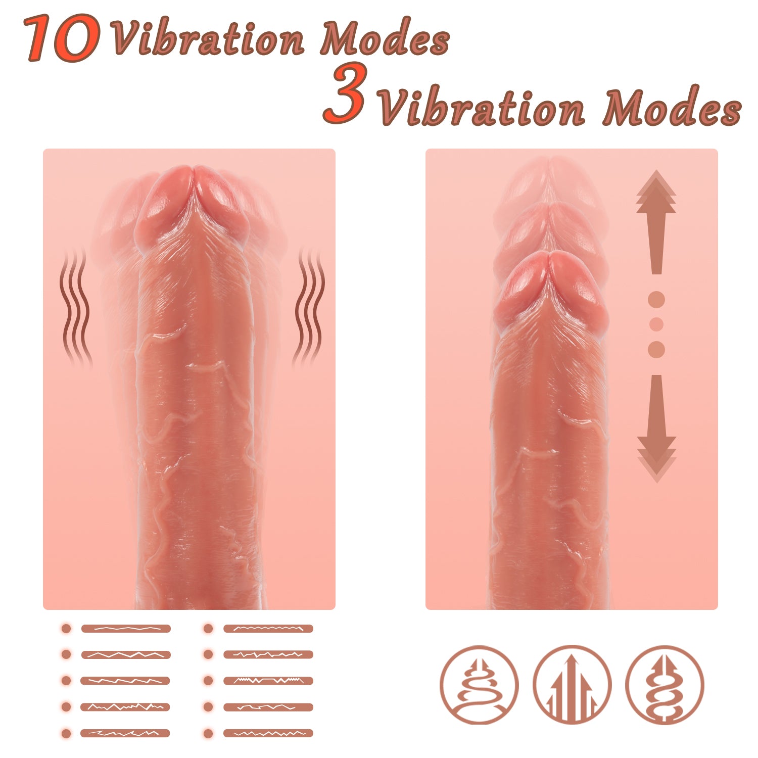 Remote Controlled Waterproof  8 inch Realistic Dildo