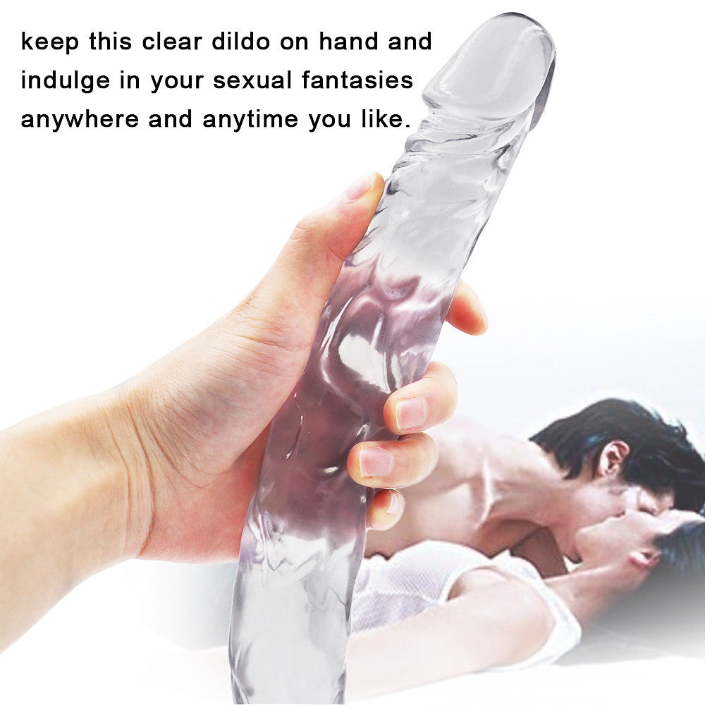 21 inch double head jelly dildo