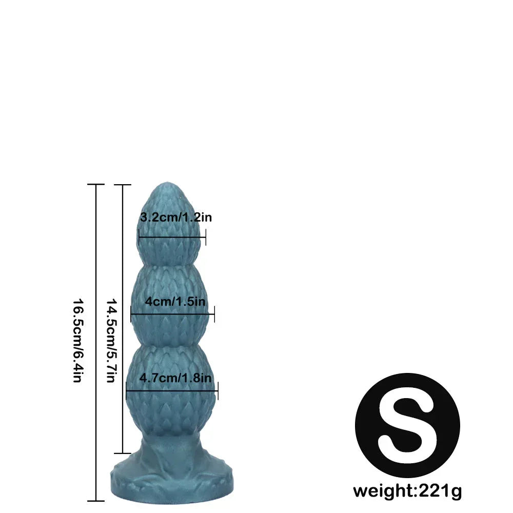 Dragon Egg Textured Butt Plug Ass Dildo - DOG KNOT LUXE