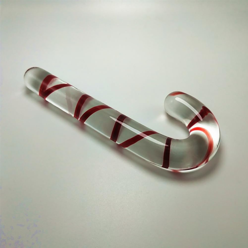 Candy Cane Dildo Glass Anal