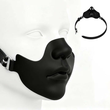 Breathable Silicone Gimp Mask Mouth Dildo Gag