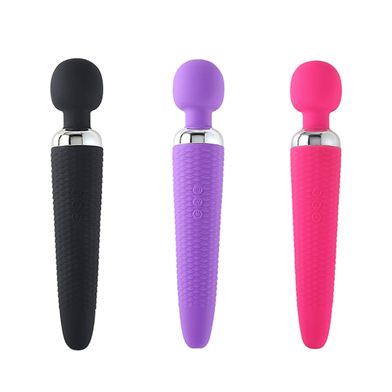 Smooth Soft Silicone Rotating Wand Vibrator