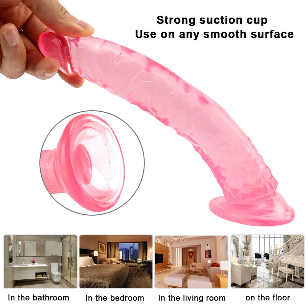 8 Inch small straight pink dildo