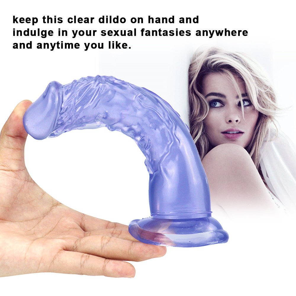 8 Inch super straight blue dildo