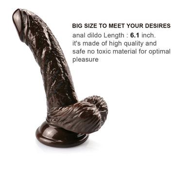 Coffee curved dildo
