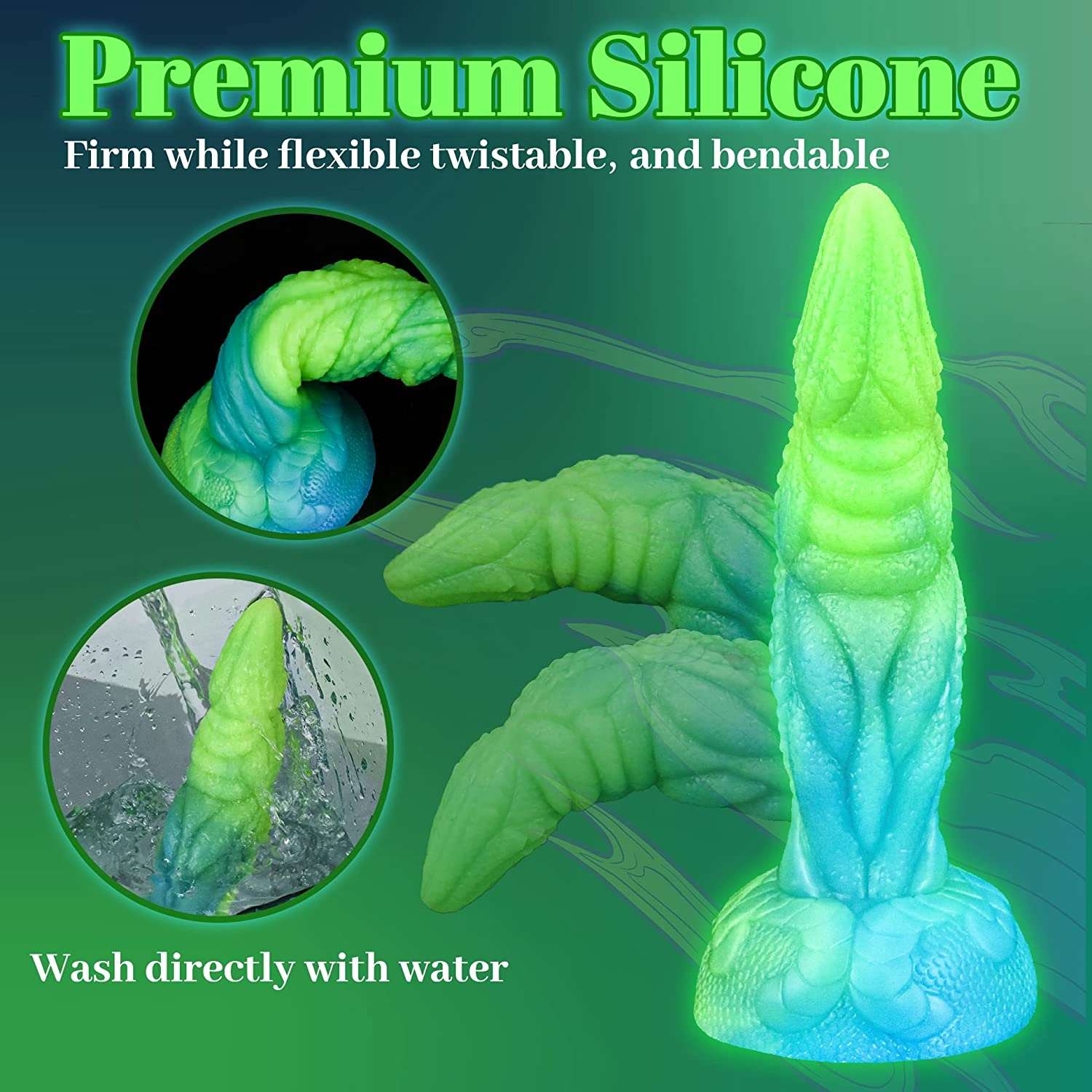 Glow in the dark Tentacle Dildo