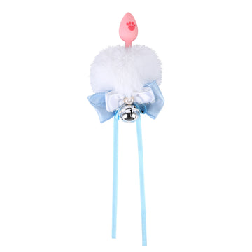 Cute Silicone Bunny Tail Butt Plug with Bow