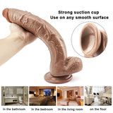 Charger l&#39;image dans la galerie, 10 inch crooked mouth brown dildo