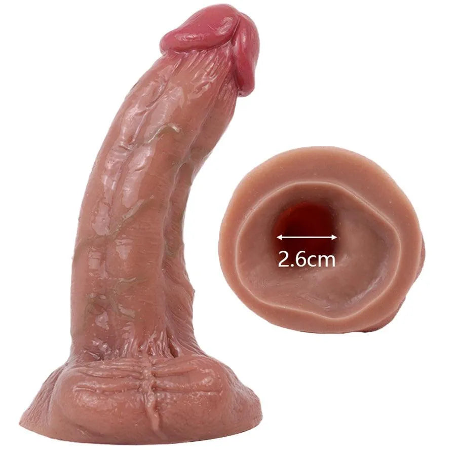 Ultra Realistic 5.7 Inch Hollow Dildo Penis Sleeve