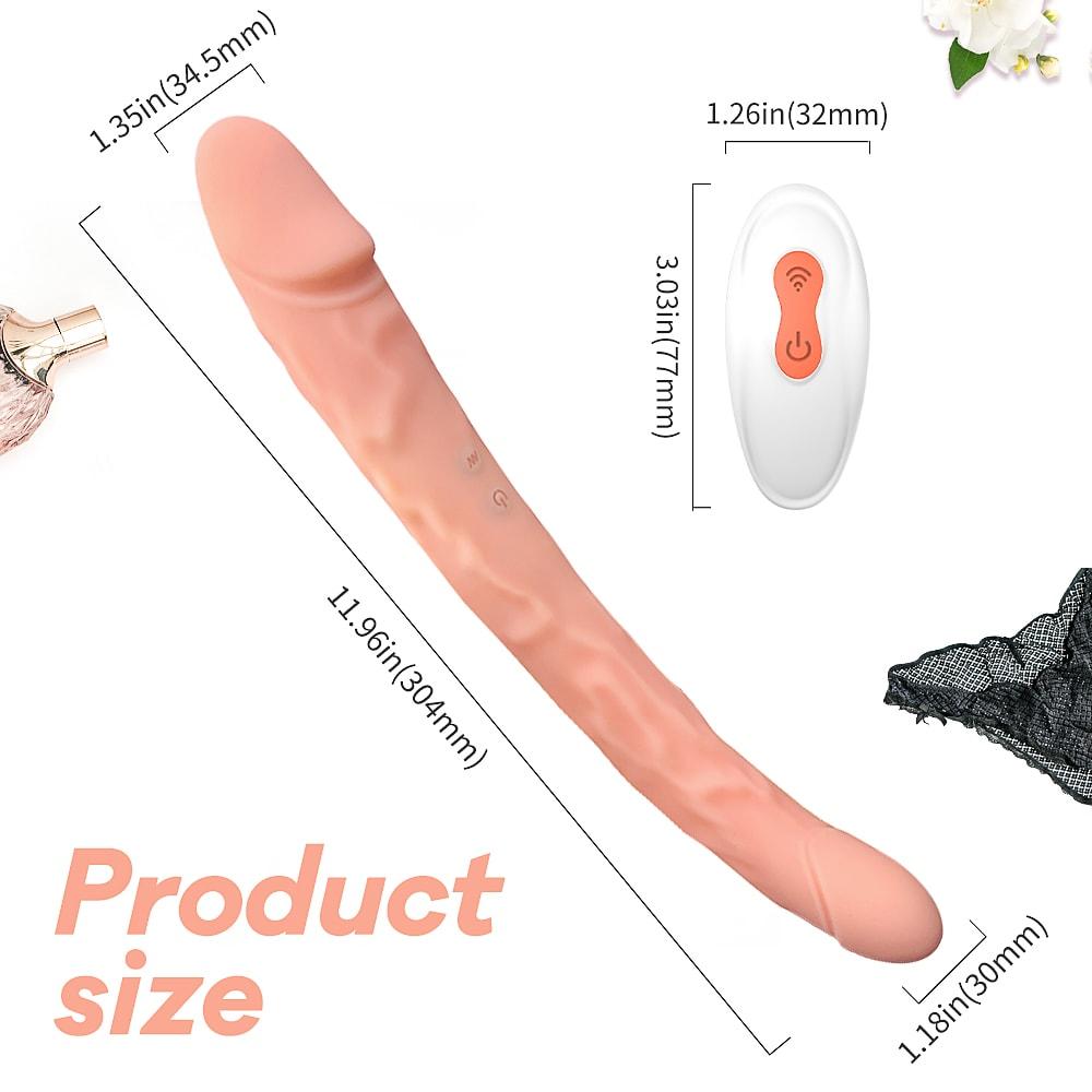 Remote Control Free Bending 11.96 Inch Double-Ended Dildos Dildo