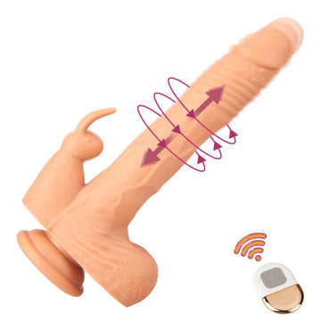 Remote Control 9.5 Inch Realistic Vibrating Rabbit Dildo