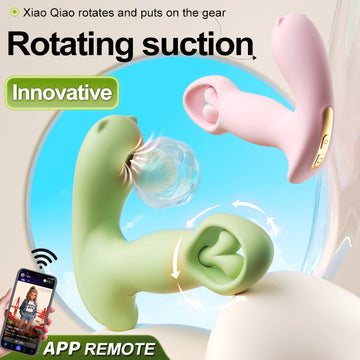 App Controlled Rotating G Spot Suction Vibrator