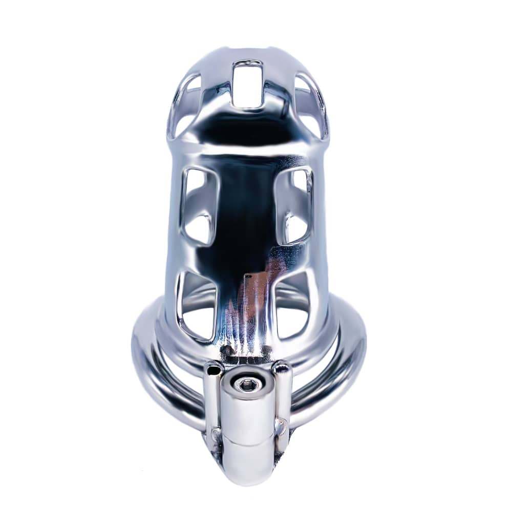Stainless-steel Secure Lock Multiple Rings Cobra Chastity Cage