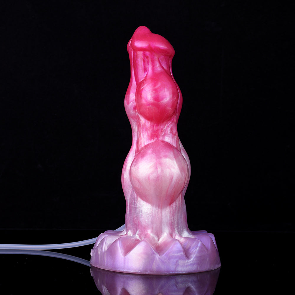 Big Suction Cup 9 Inch Pink Dog Squirting Dildo
