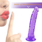 画像をギャラリー ビューアにロード 8 Inch small straight purple dildo