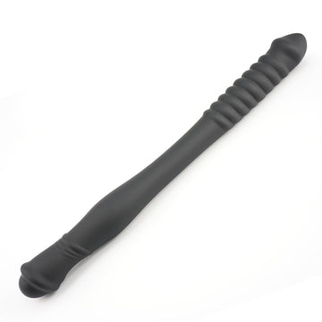 16 Inch Black Double-Ended Dildo For Lesbian