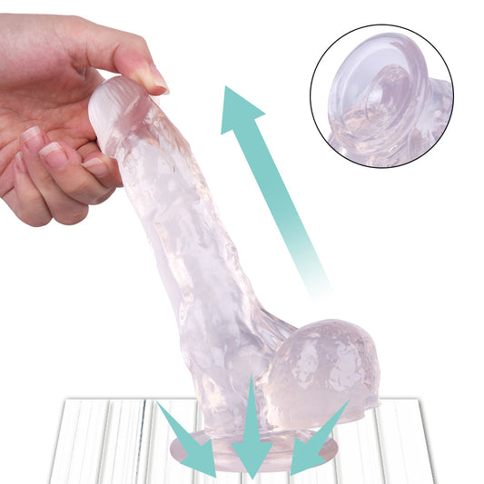 7 inch G-spot Jelly Dildo with Suction Cup