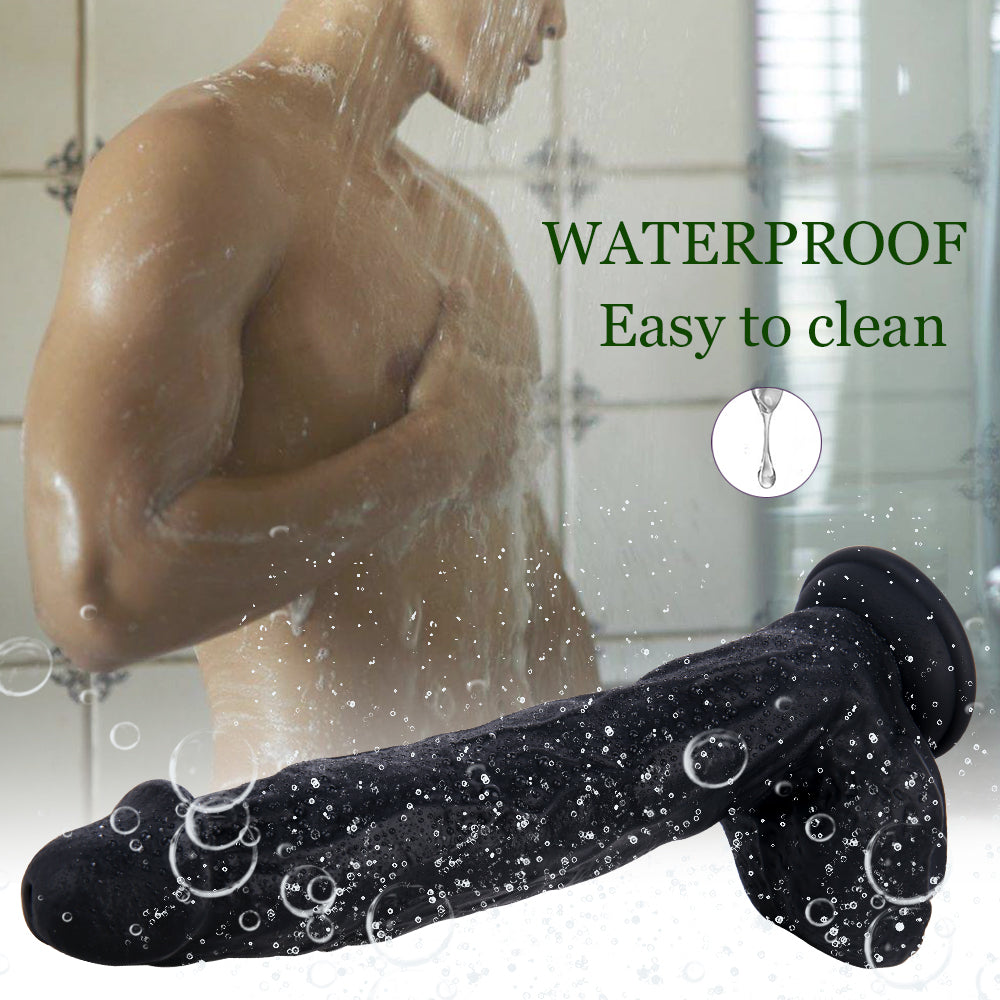 10 Inch Silicone Big Black Dildo