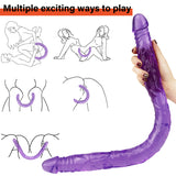 画像をギャラリー ビューアにロード Double head 22 inch purple dildo