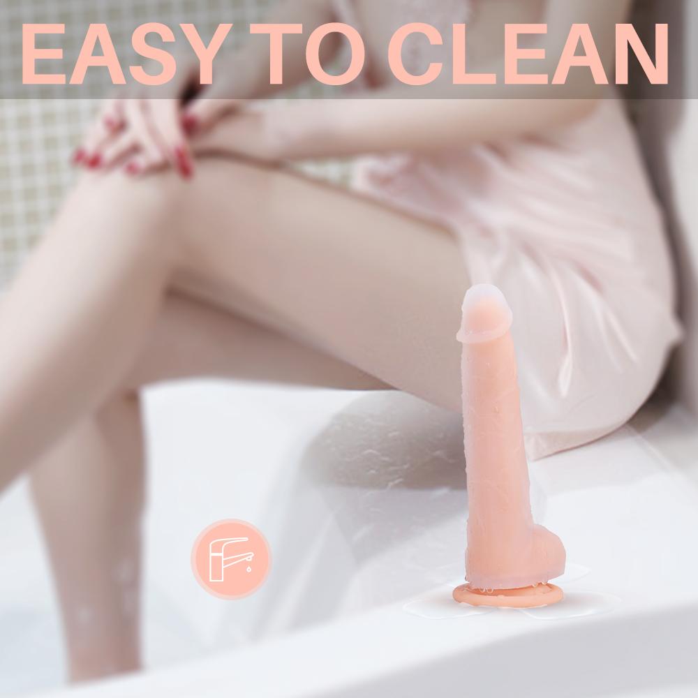 7.68 Inch Silicone Soft Realistic Dildo With The Keel