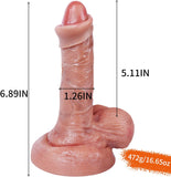 画像をギャラリー ビューアにロード Foreskin Covered 7 Inch Dildo