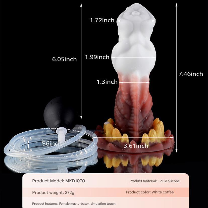 7 Inch Monster Textured Dog Squirting Dildo