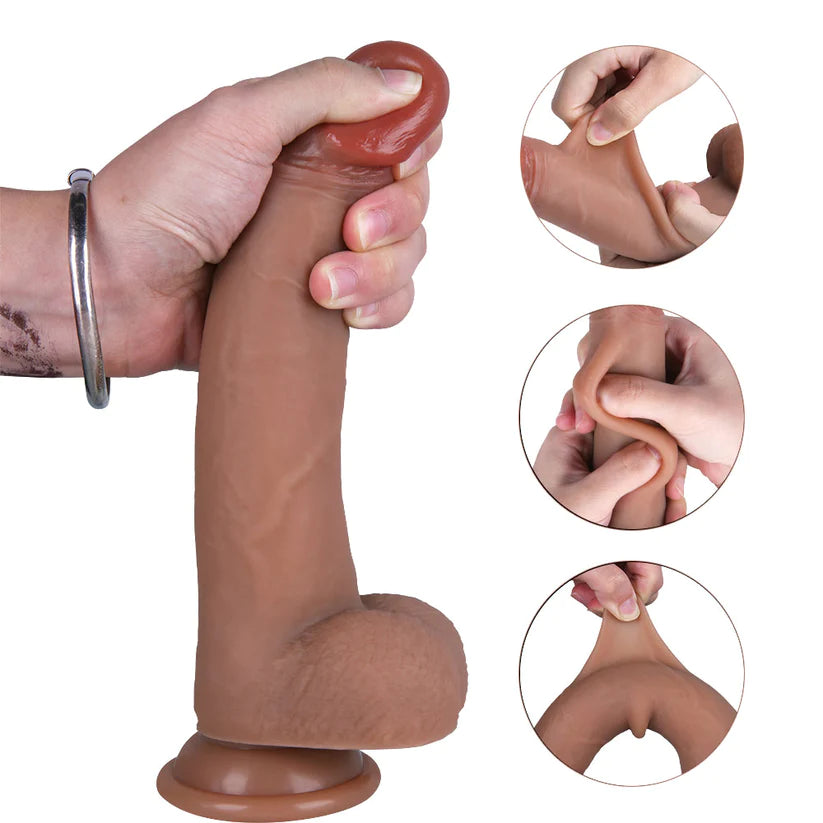 5 Inch Girth Dildo Realistic Soft Silicone