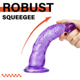 画像をギャラリー ビューアにロード 8 Inch extra straight purple dildo