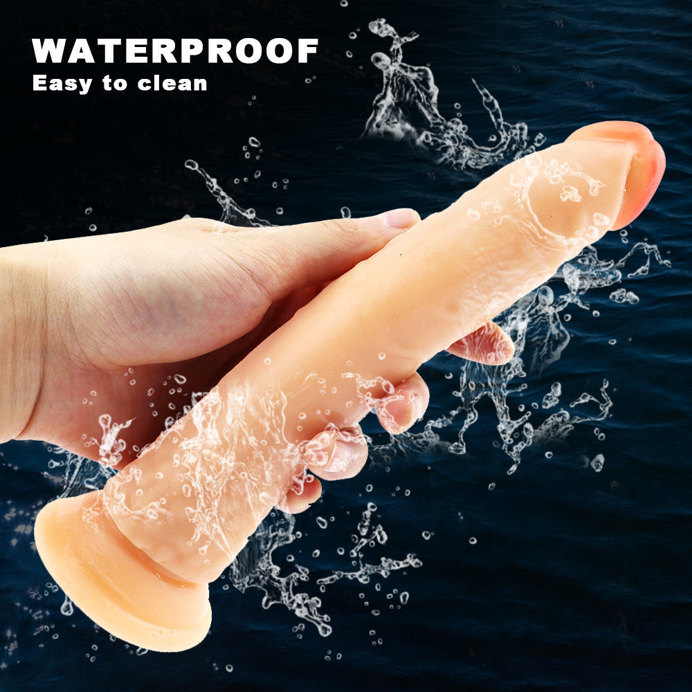 8 inch flesh-colored dildo