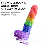 画像をギャラリー ビューアにロード Rainbow Silicone Suction Cup Anal Dildo